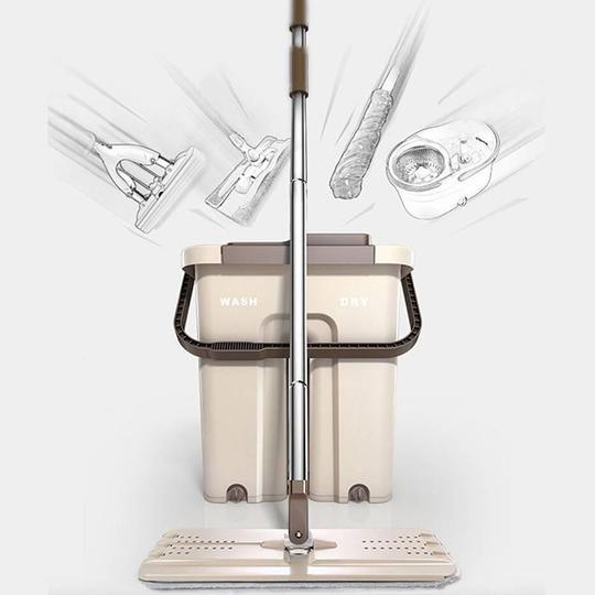 Hands-Free Flat Mop & Bucket Set - Buyerana
