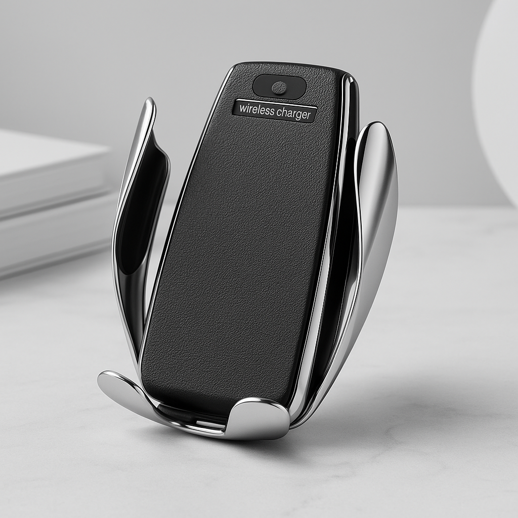 Fast Wireless Car Charger with Auto-Clamp - Buyerana