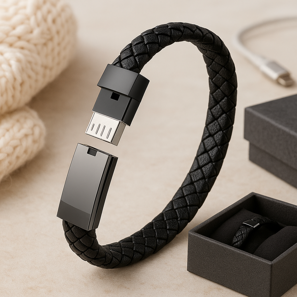USB Bracelet Charger – Leather Design - Buyerana