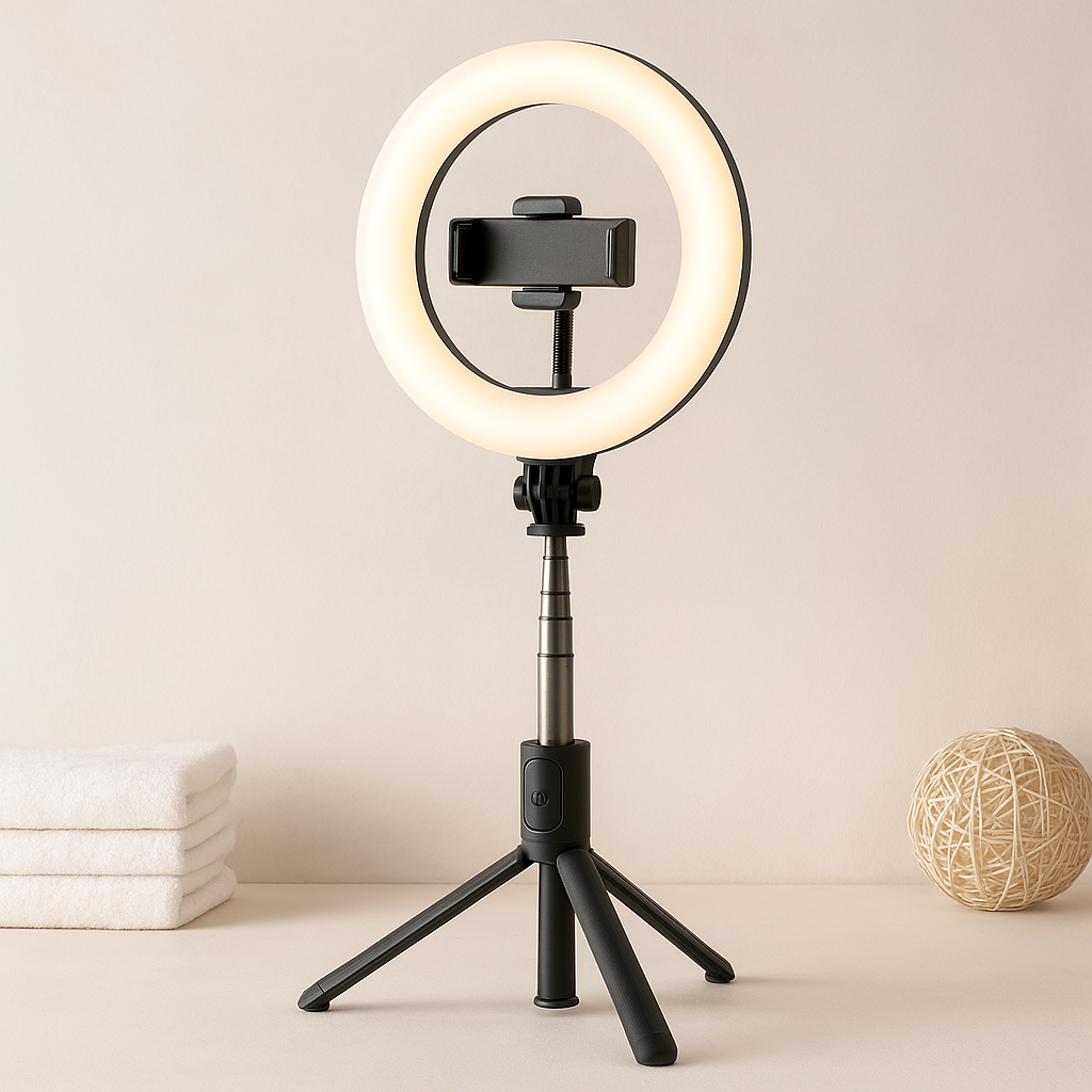 Portable 4-in-1 Selfie Stick with Tripod & LED - Buyerana