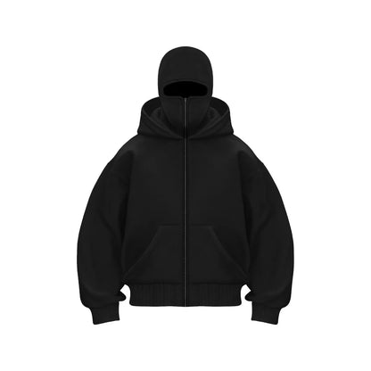 Fleece-lined Double Hooded Sweater - Buyerana