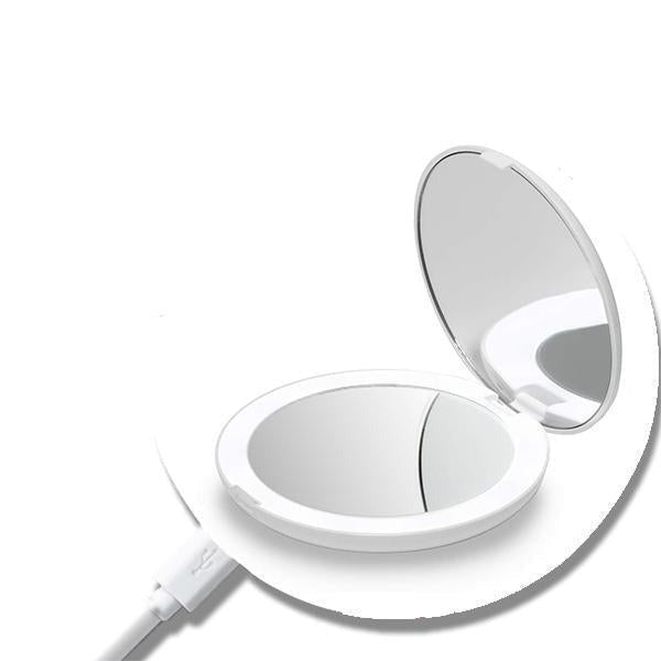 Rechargeable LED Handheld Makeup Mirror - Buyerana