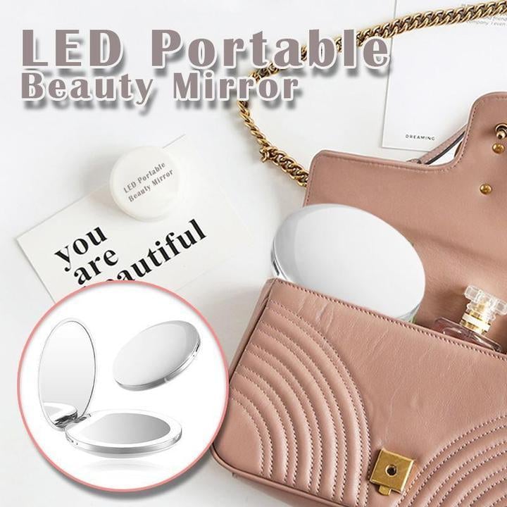 Rechargeable LED Handheld Makeup Mirror - Buyerana