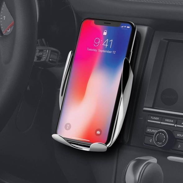 Fast Wireless Car Charger with Auto-Clamp - Buyerana