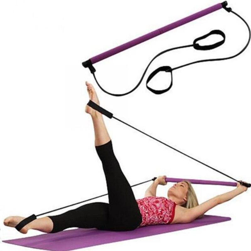 Pilates Squat Resistance Bar with Bands - Buyerana