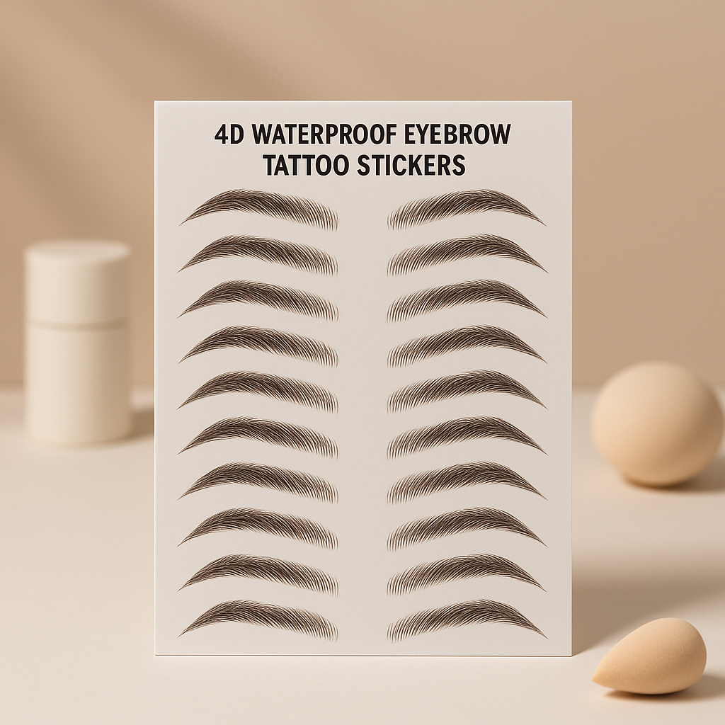 4D Waterproof Eyebrow Tattoo Stickers - Buyerana
