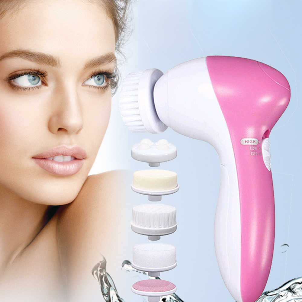 5 in 1 Electric Facial Cleansing Brush Set - Buyerana