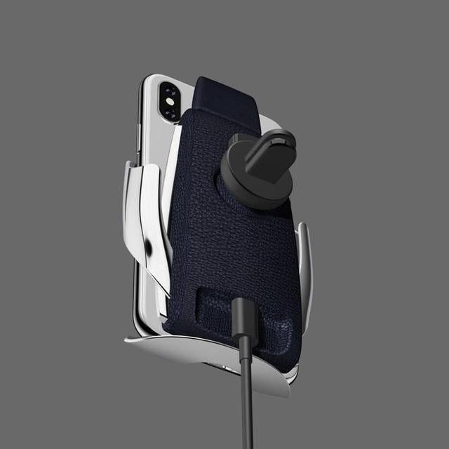 Fast Wireless Car Charger with Auto-Clamp - Buyerana