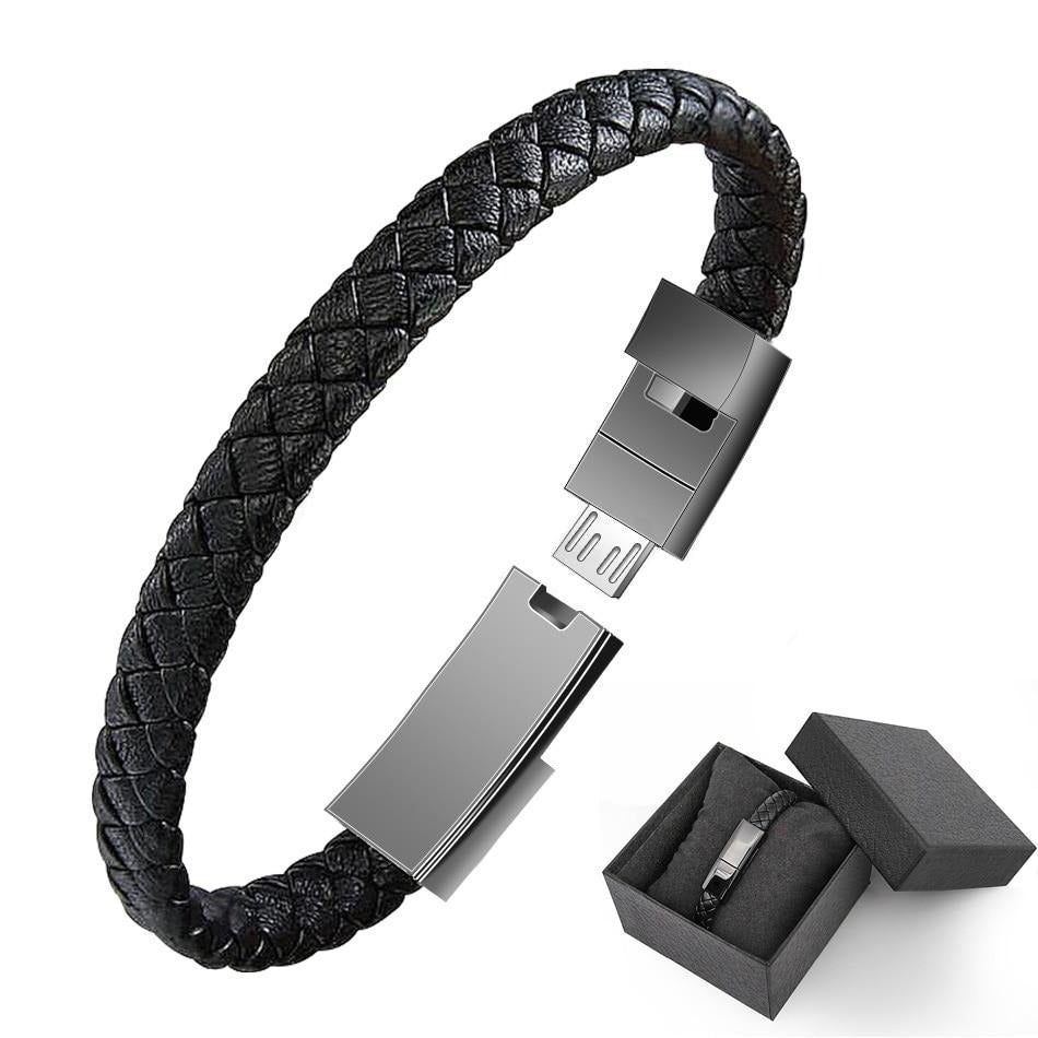 USB Bracelet Charger – Leather Design - Buyerana