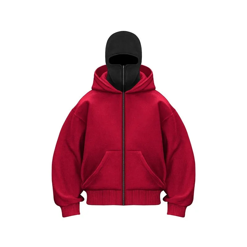 Fleece-lined Double Hooded Sweater - Buyerana