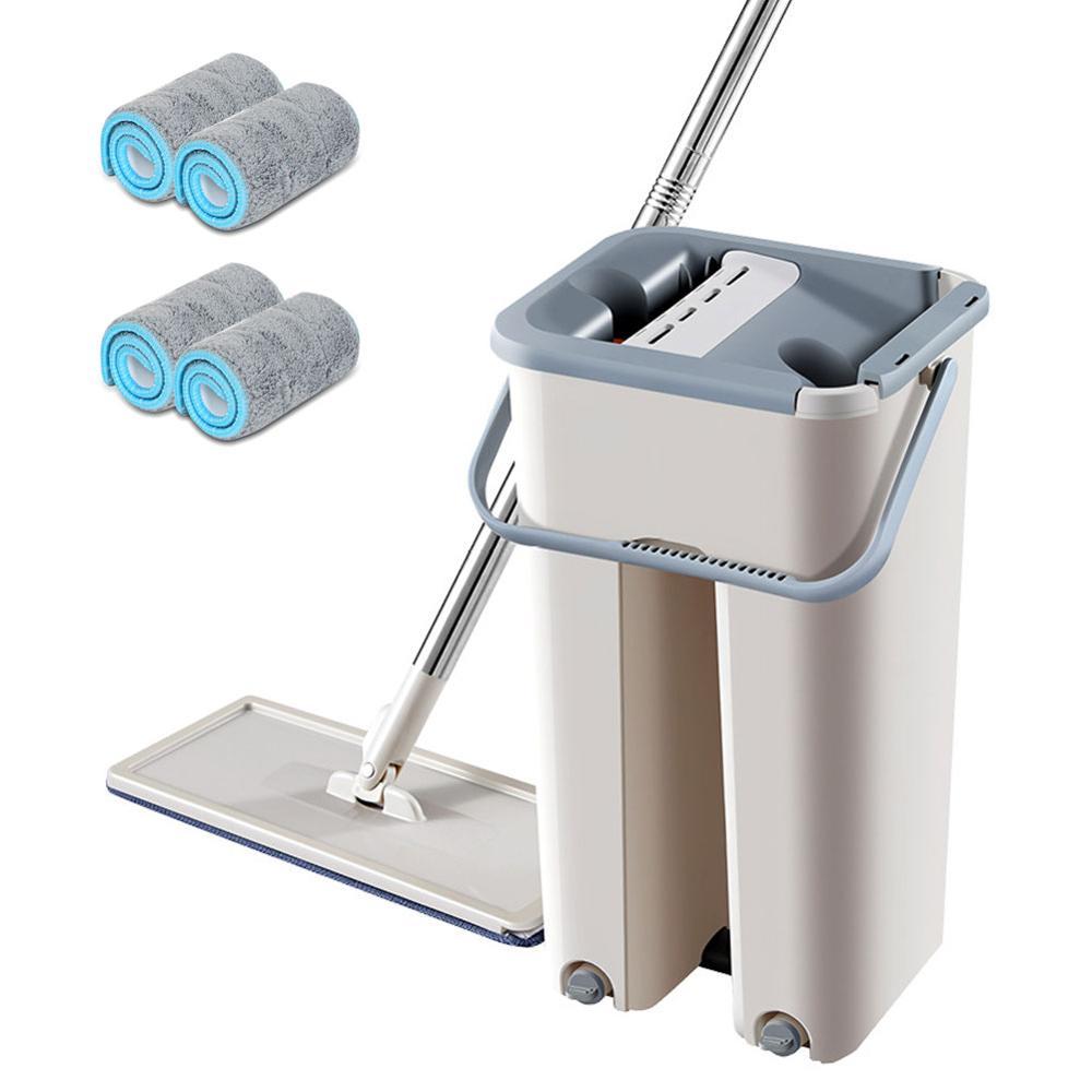 Hands-Free Flat Mop & Bucket Set - Buyerana