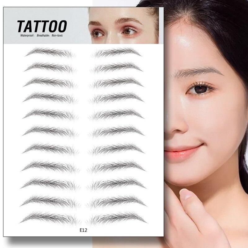 4D Waterproof Eyebrow Tattoo Stickers - Buyerana