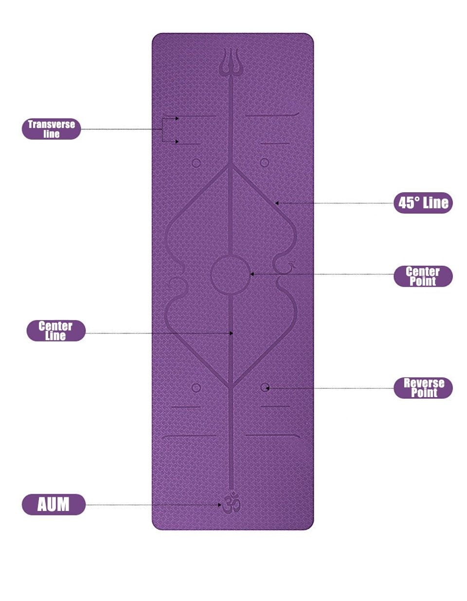 Non-Slip Yoga Mat with Alignment Lines - Buyerana