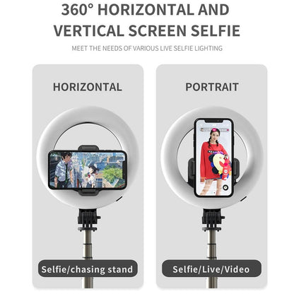 Portable 4-in-1 Selfie Stick with Tripod & LED - Buyerana