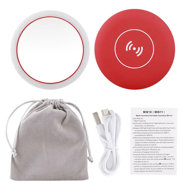 Rechargeable LED Handheld Makeup Mirror