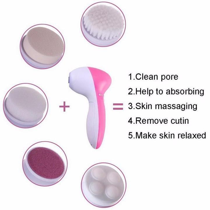 5 in 1 Electric Facial Cleansing Brush Set - Buyerana