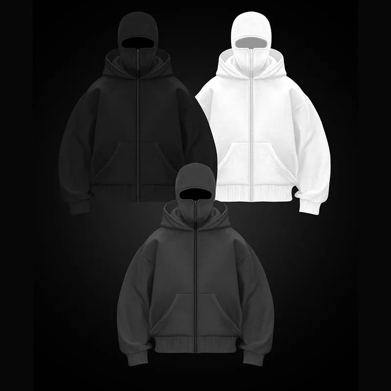 Fleece-lined Double Hooded Sweater - Buyerana