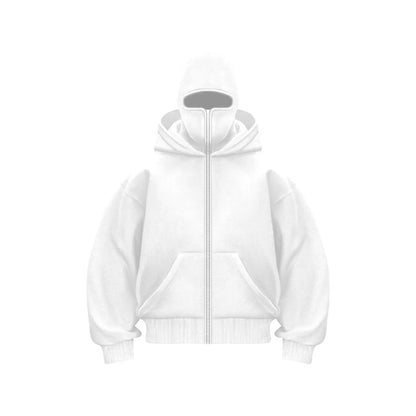 Fleece-lined Double Hooded Sweater - Buyerana
