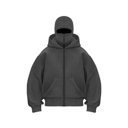 Fleece-lined Double Hooded Sweater - Buyerana