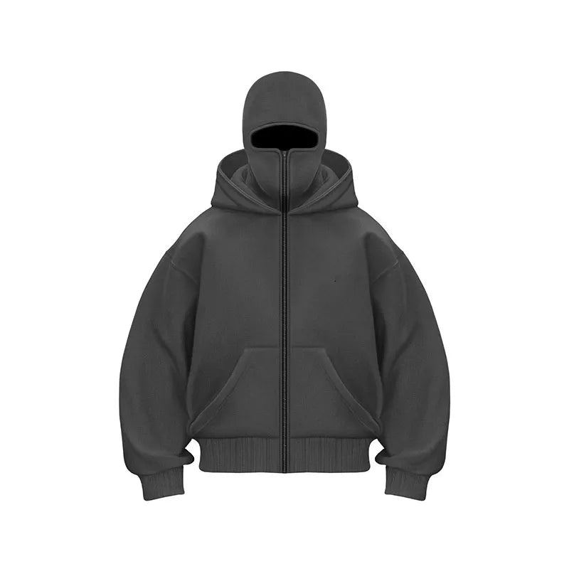 Fleece-lined Double Hooded Sweater - Buyerana