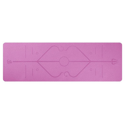 Non-Slip Yoga Mat with Alignment Lines - Buyerana